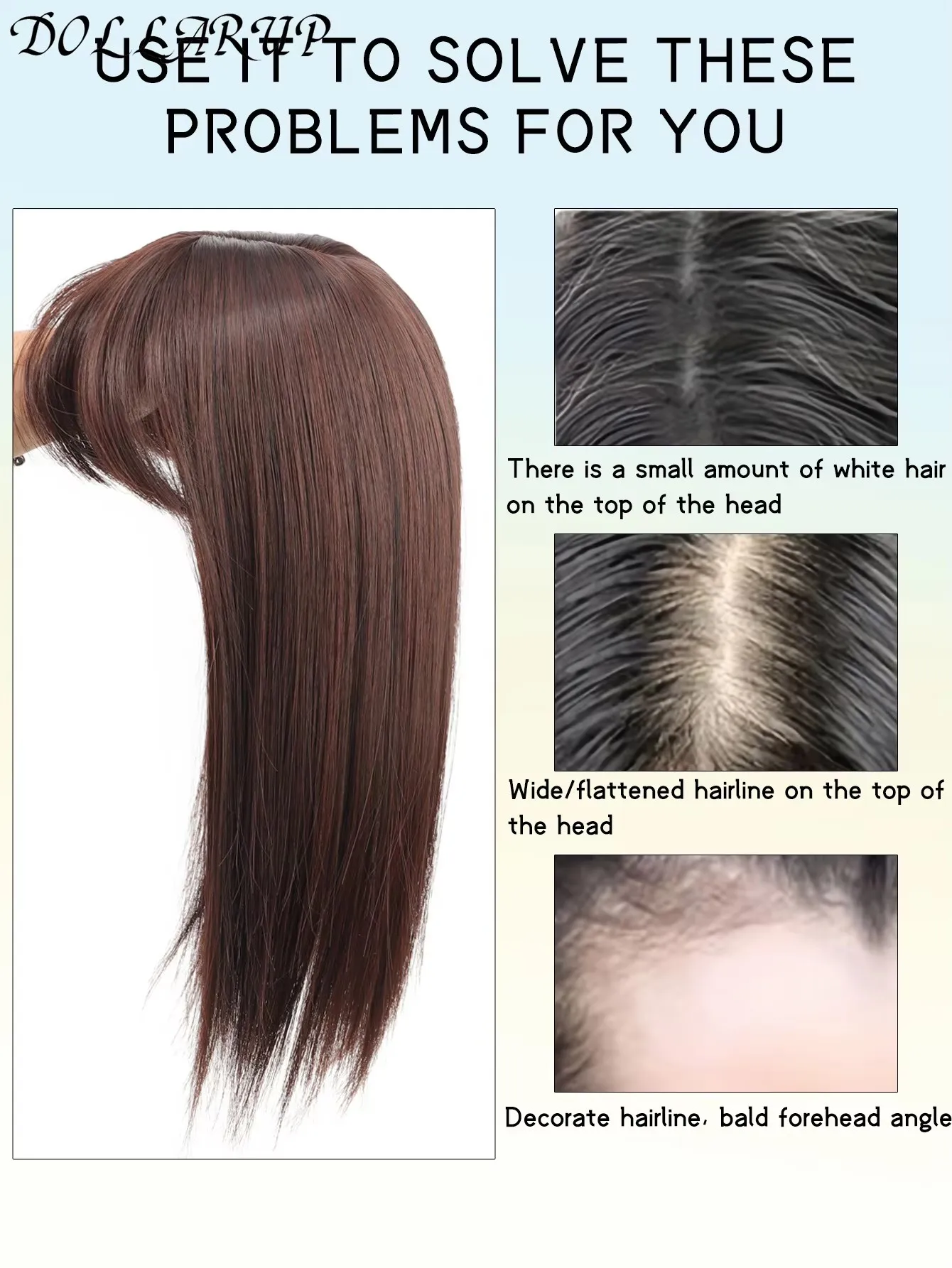 JKL الشعر الاصطناعية توبر مع الانفجارات غير مرئية ثلاثية الأبعاد الشعر المستعار قطع الشعر العلوي إغلاق الشعر للنساء قصيرة مستقيم مقاطع علوية واي فاي #2