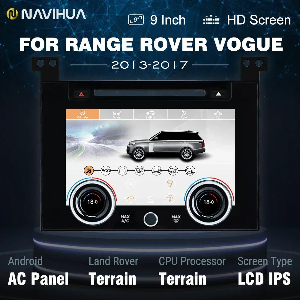New Upgrade 9 inch Air Conditioning Touch Screen AC Climate Control Panel LCD Screen Panel For Range Rover Vogue L405 2013 2017 - view 2