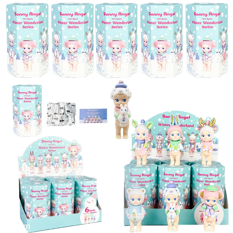 Sonny Angel Blind Box Winter Wonderland Series Mini Anime Figuren Ornamenten Poppen Fans Kinderen Kerstcadeaus