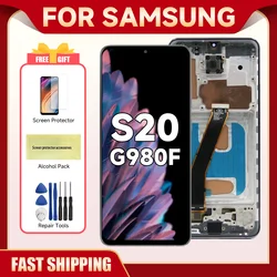 TFT S20 4G Screen For Samsung Galaxy S20 5G LCD Display G980 SM-G980F/DS Touch Panel Digitizer Assembly Replacement with Frame