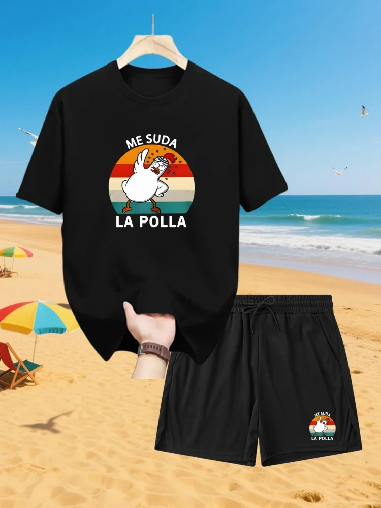 

Men'S Sets 2025 Summer Fashion Tracksuit Men Short Sleeve Tshirt Sport Shorts Suit Men Clothing Casual Mens Jogger Suits For Men