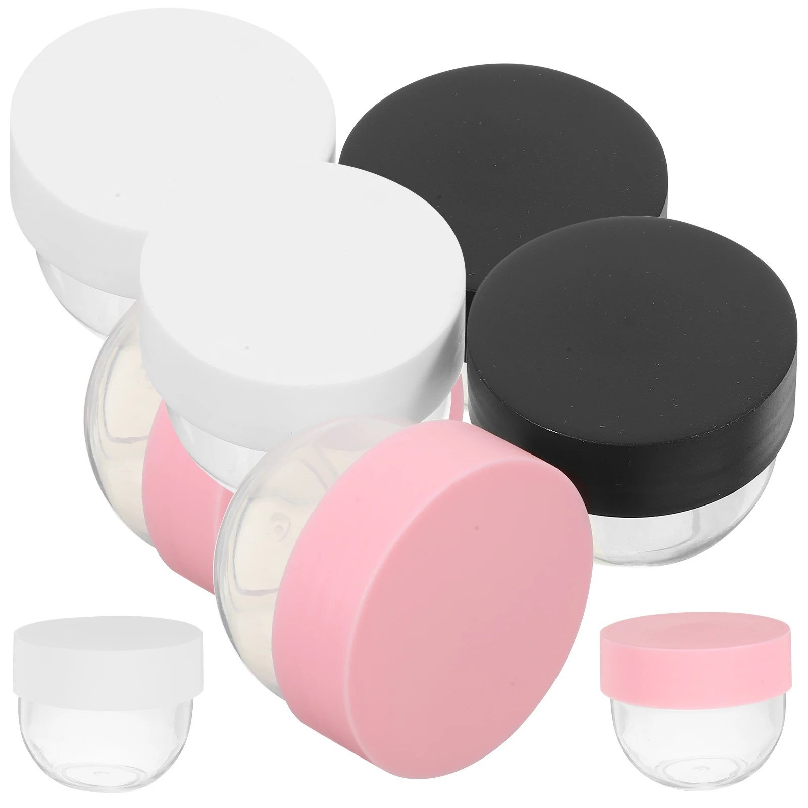 

8pcs 30ml Cream Bottles Lotion Containers PP Material Travel Size Jars Non Slip Durable Storage Boxes