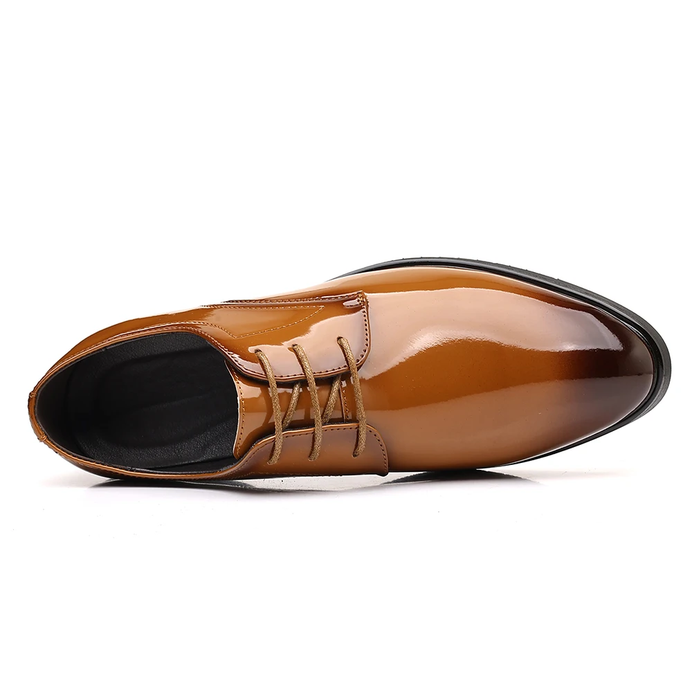 

Outdoor Men's Pointed-Toe Anti-Slip Lace-Up Casual Shoe Wedding Party Shoe Comfortable Office High-Quality Business Formal Shoes