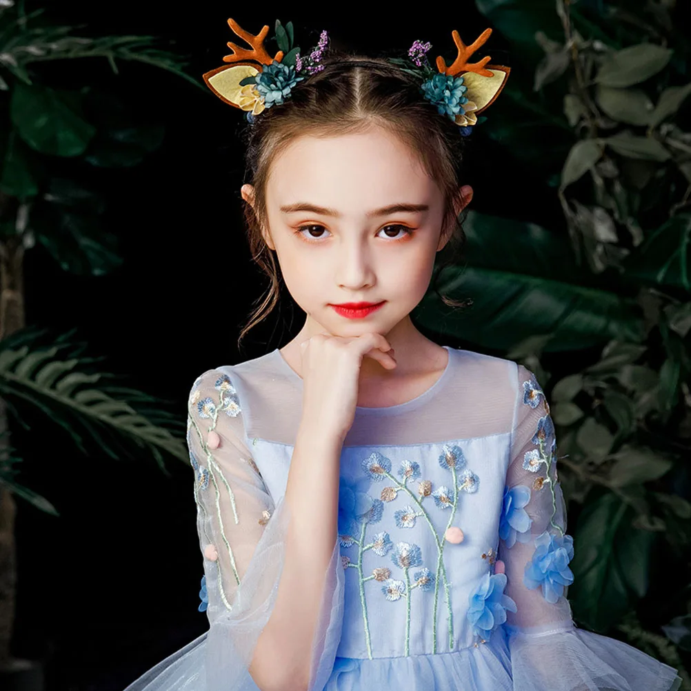 

Christmas Antler Headband Hair Decor Kids Accessory Vintage Gift for Festival Party Costume Photoshoot Xmas Headdress