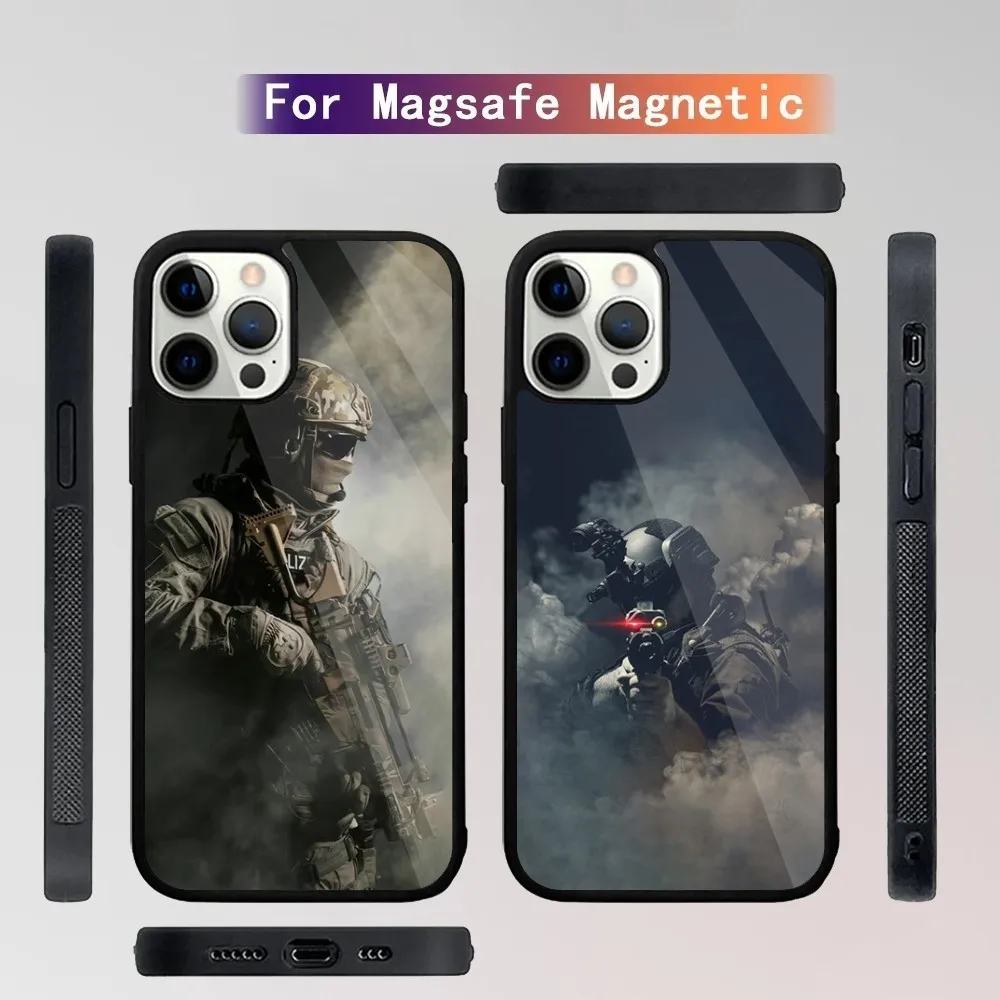 PRF Police S-SEAL Team-S Phone Case For iPhone 15,14,13,12,11,Plus,Pro,Max Mini Magsafe Magnetic Wireless Charging