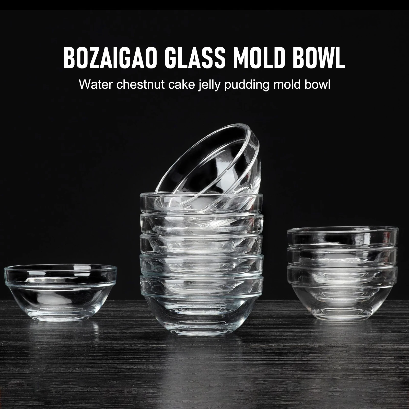 10Pcs Small Glass Bowls Soy Sauce Dipping Bowls Clear Prep Bowls Stackable Serving Bowls for Snack Fruit Dips Dessert Bowl