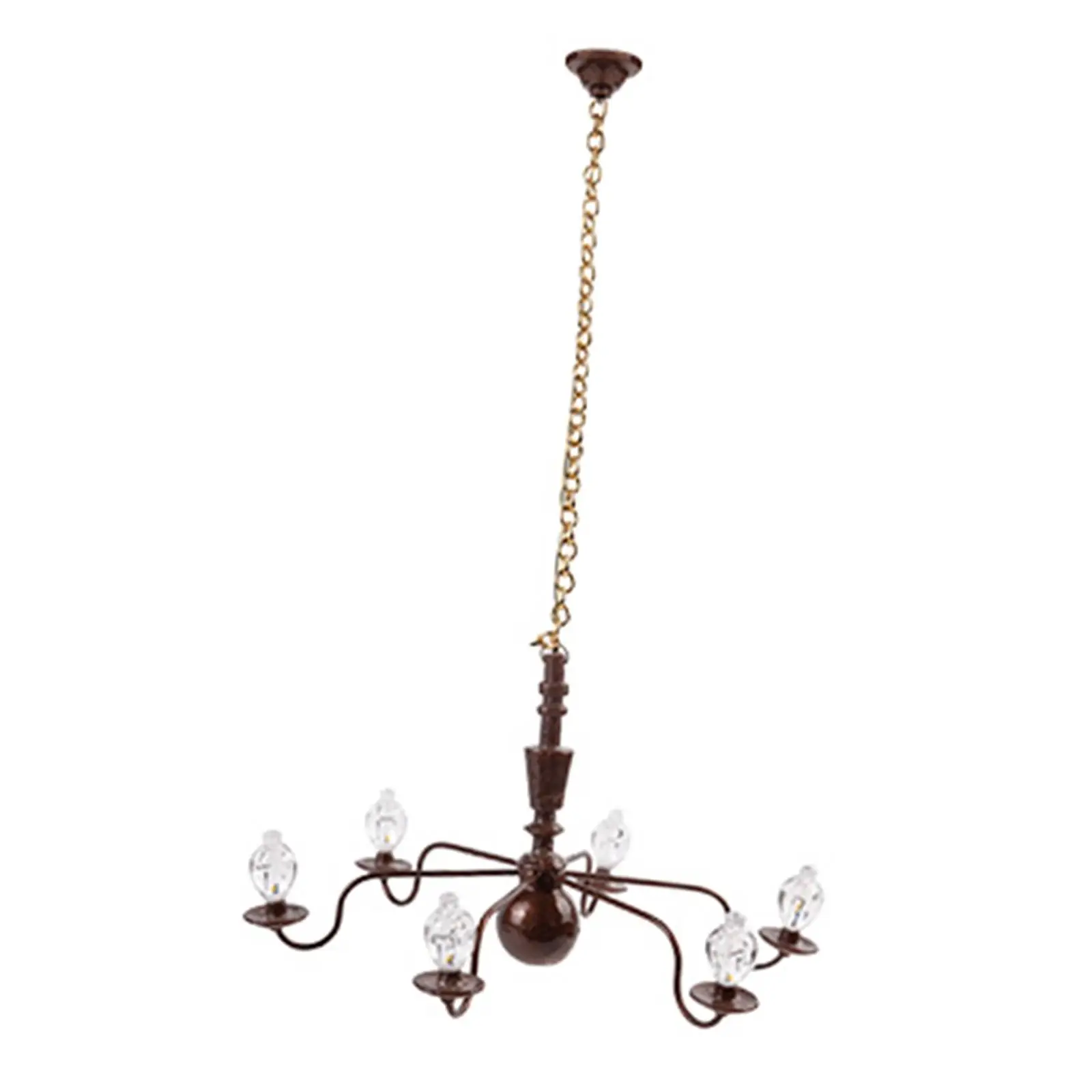 

1:87 Dollhouse Miniature Chandelier Model Miniature Hanging Lamp Diorama