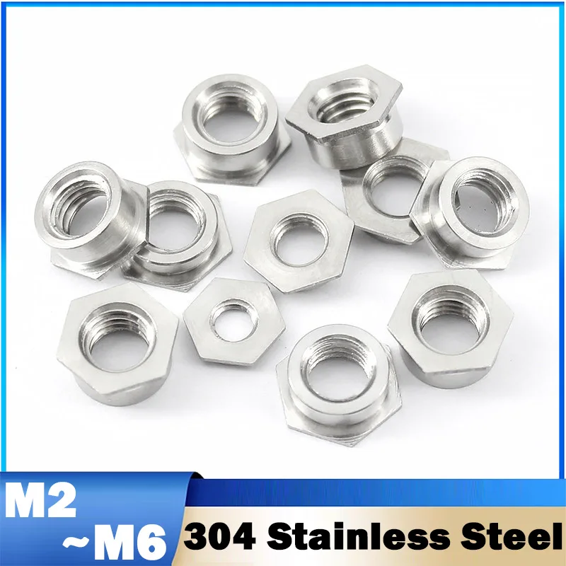 10~30Pcs FS-M2 M2.5 M3 M4 M5 M6 Self Clinching Flush Nut 304 Stainless Steel Flush Nuts Self-Clinching Insert Nut