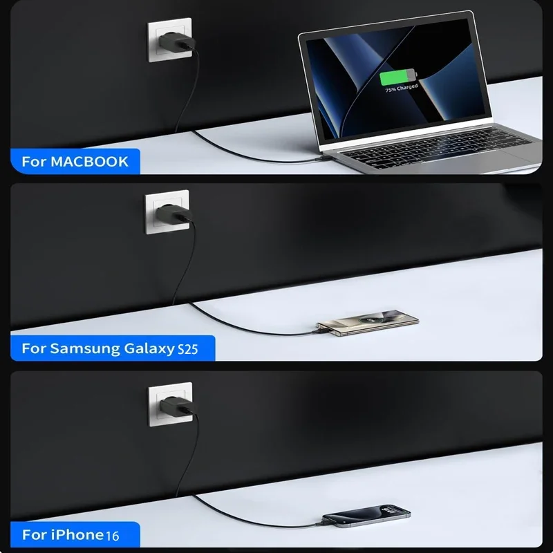 UYUXIO شاحن USB C فائق السرعة PD 4.0 PPS AFC نوع C توربو الجدار مهايئ شاحن لماك بوك آيفون سامسونج شاومي