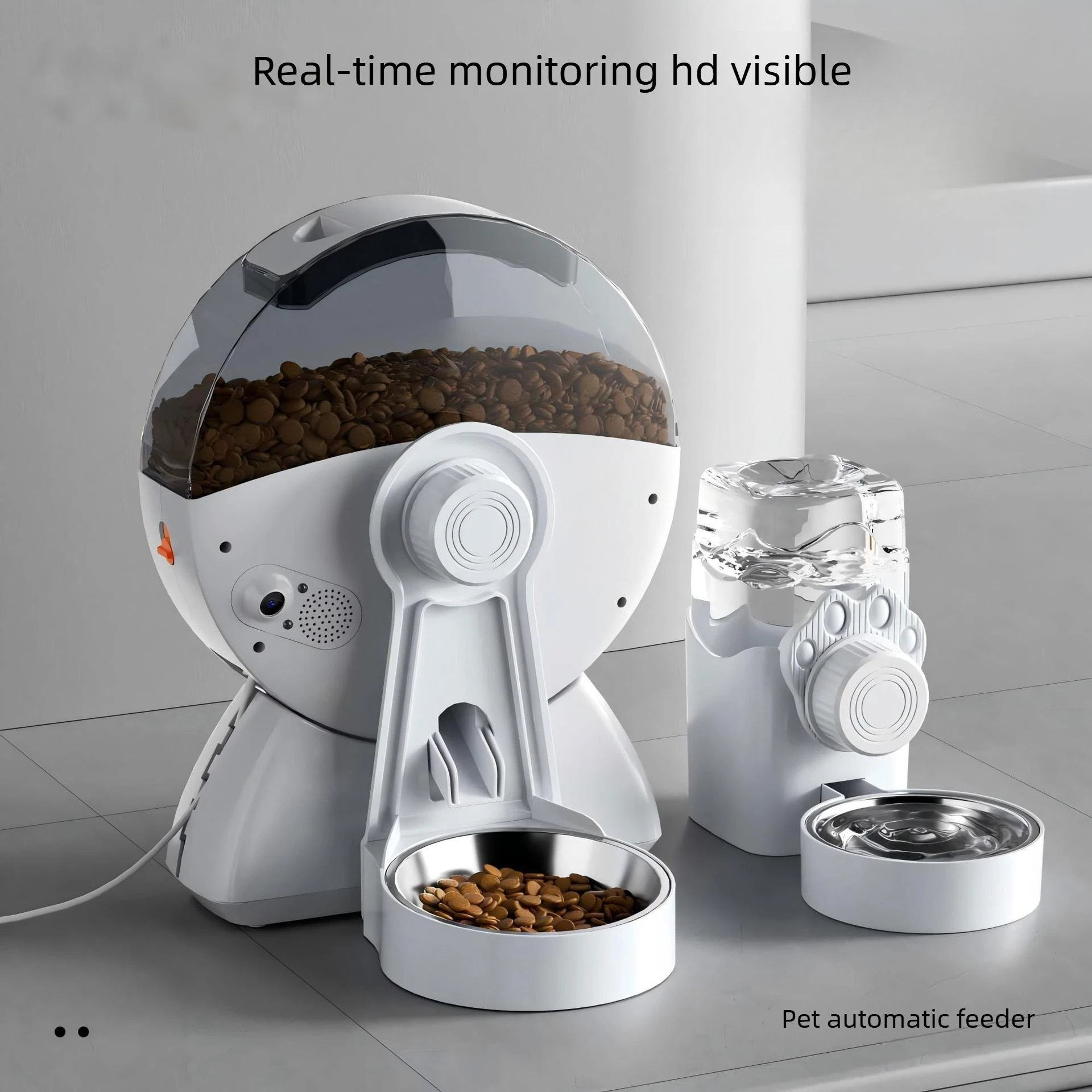 Pet intelligent feeder high definition camera automatic timing quantitative remote feeding dog cat WiFi 2.0L