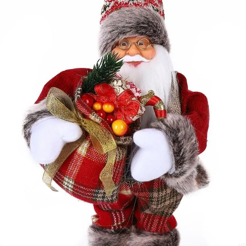 

N84E Santa Singing Dancing Chrismas Toy Music Snowman for Doll Xmas Gift for Party Pr