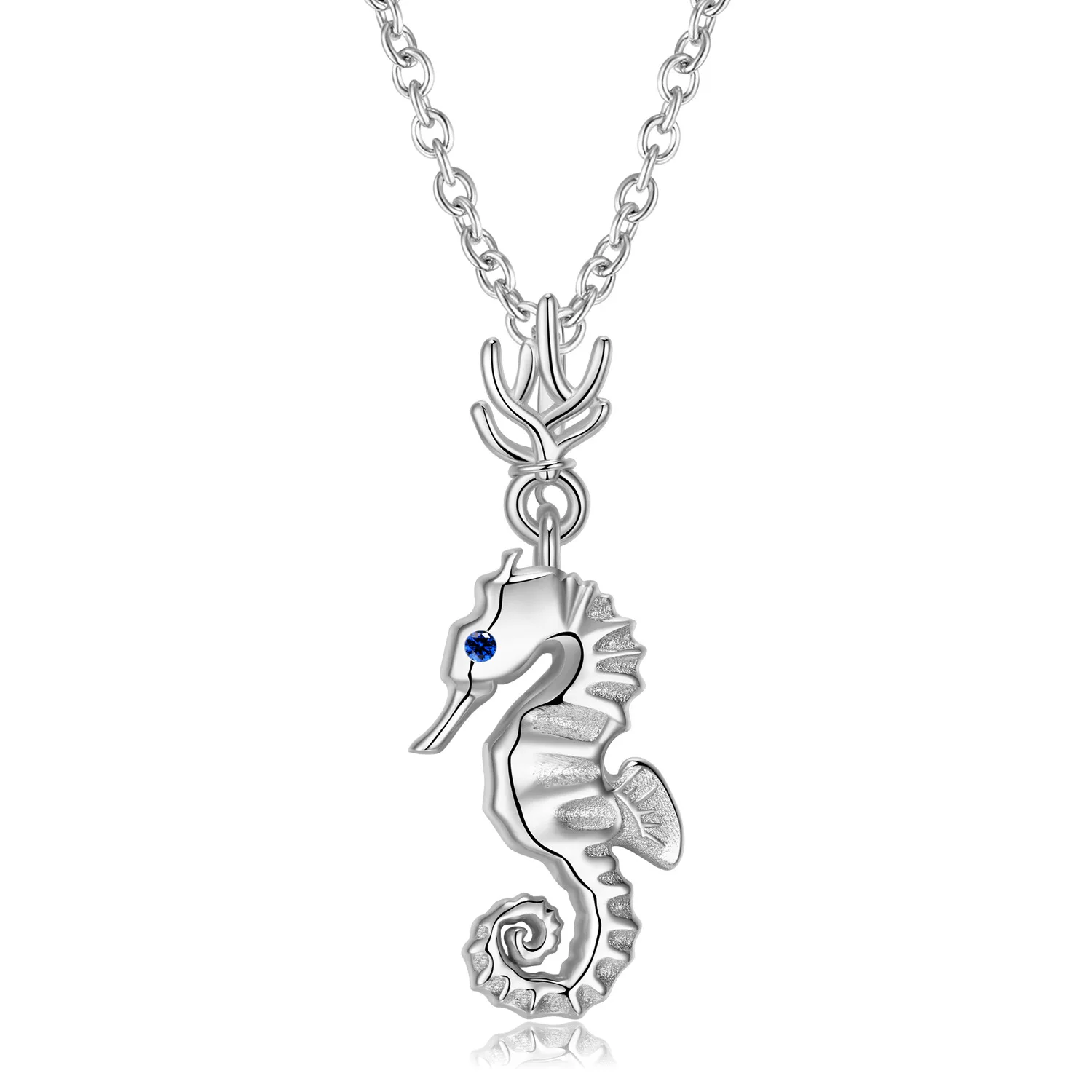 

Original Design Seahorse Pendant Necklace S925 Silver Plain Silver Animal Niche Neutral Style Jewelry Necklace Jewelry