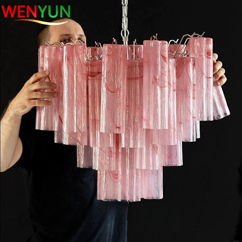 

Подвесная люстра WENYUN из муранского стекла для гостиной, спальни, отеля, лестницы, винтажная лампа для виллы, светильник для домашнего декора