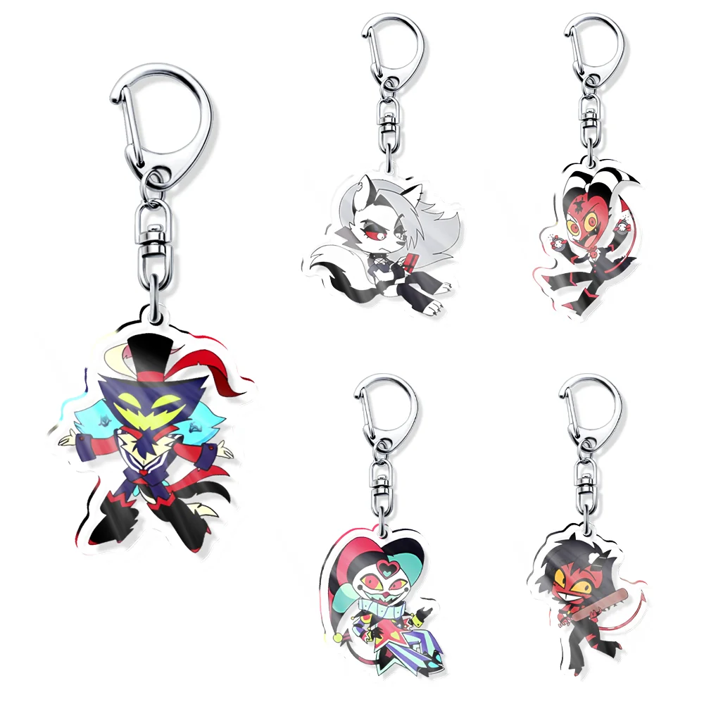 Hazbin Hotel 1 шт. аниме 6 см акриловый брелок CharlieMorningstar для изысканной сумки автомобильный брелок для ключей на выбор рюкзака для рождественского подарка
