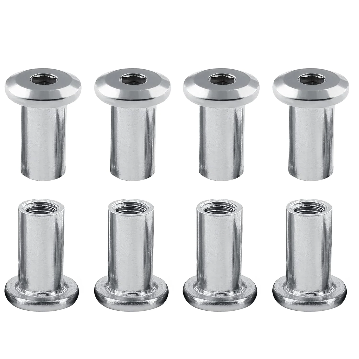 5-20 قطعة M3 M4 M5 M6 M8 304 الفولاذ المقاوم للصدأ موصل إدراج مشترك كم غطاء المكسرات شقة عرافة مسدس المقبس رئيس الأثاث برشام #2