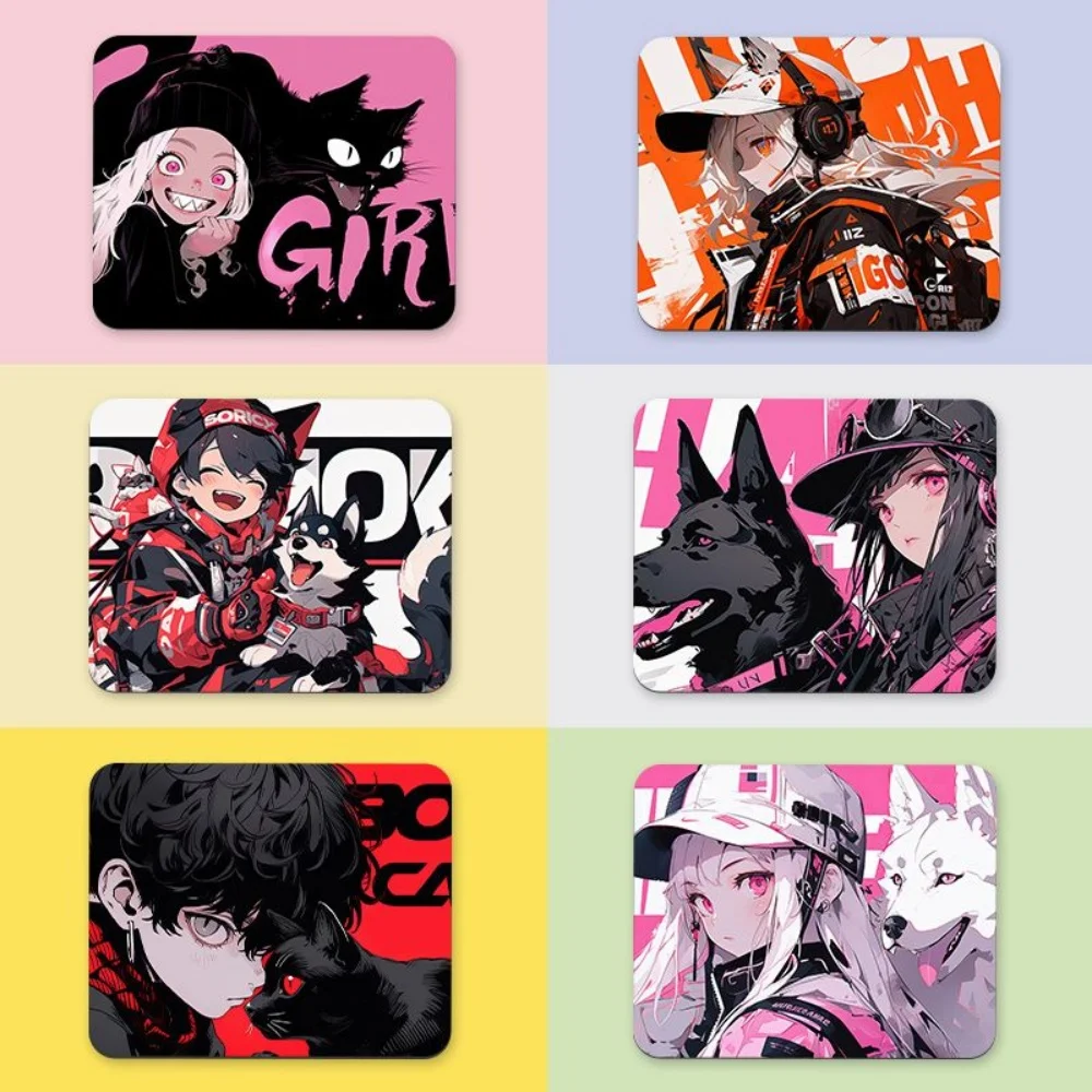

Black Cat Cartoon Mousepad Desk Mat Kawaii Cartoon Mouse Pad Rubber Table Mat Gaming Keyboard Mat
