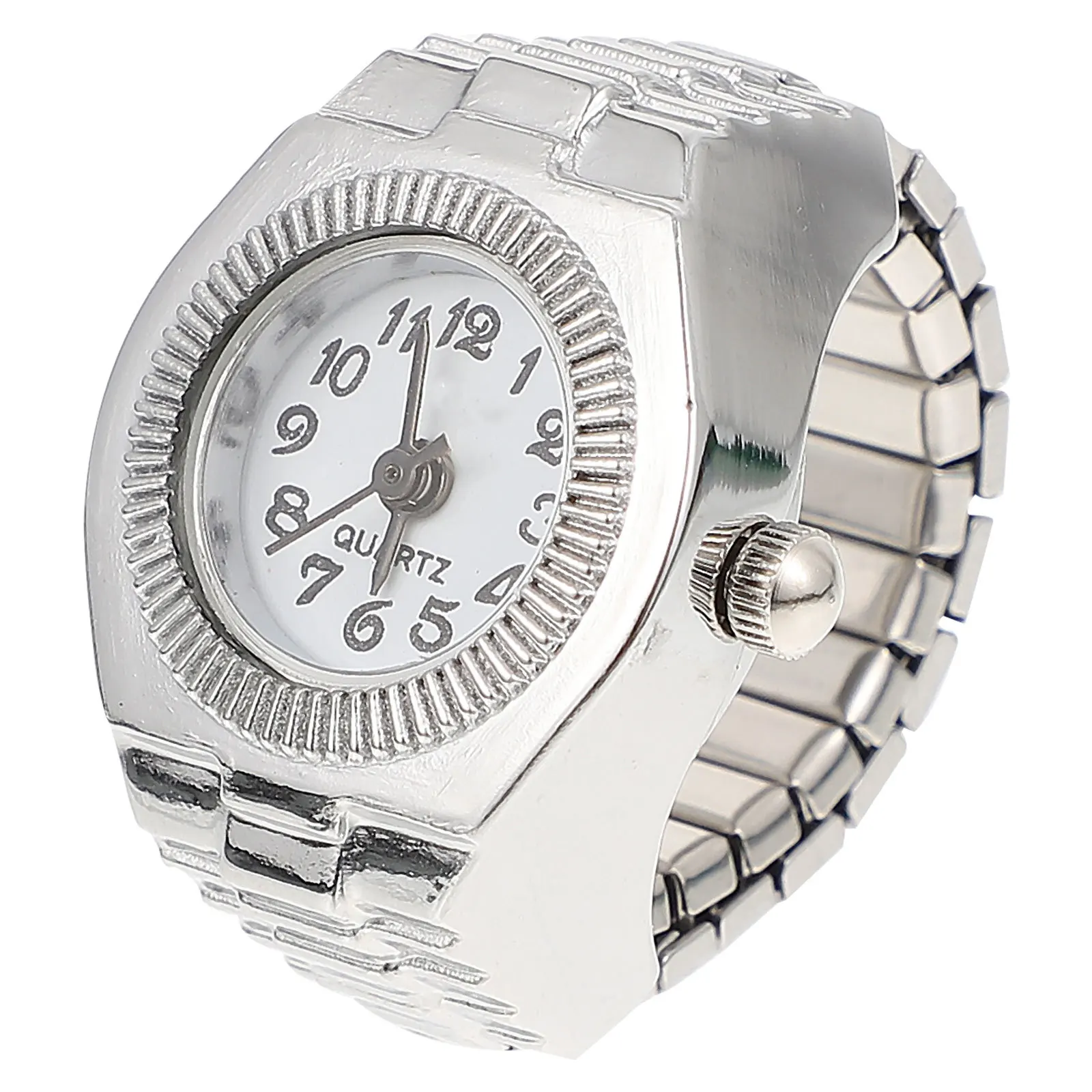 

1Pcs Lady Numerals Finger Watch Round Quartz Watch Comfortable Wear Perfect Gift Wife Girlfriend Daughter Friends