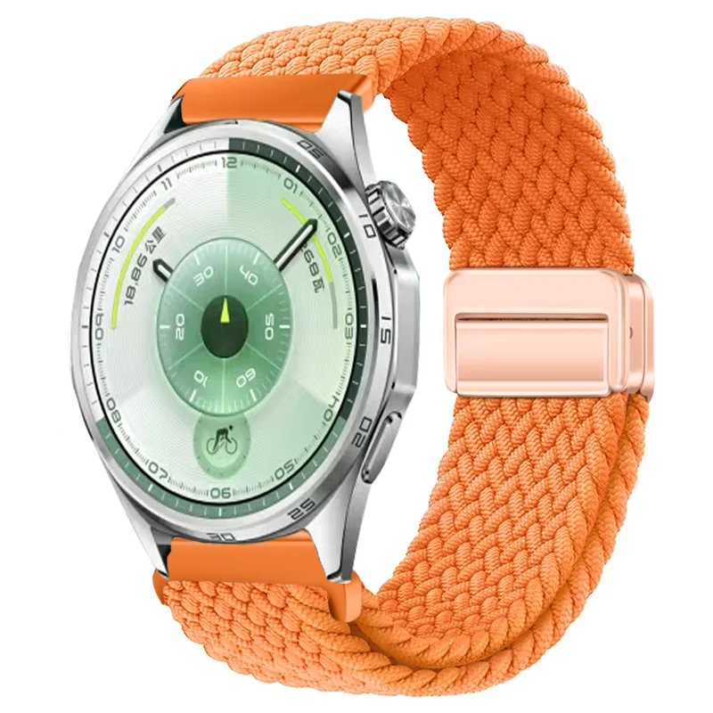 20/22 مللي متر النايلون حزام لهواوي ساعة 5 GT6-5-4-3 46 مللي متر مريحة المغناطيسي زر سوار لهواوي ساعة GT6-5 برو 46 مللي متر الفرقة