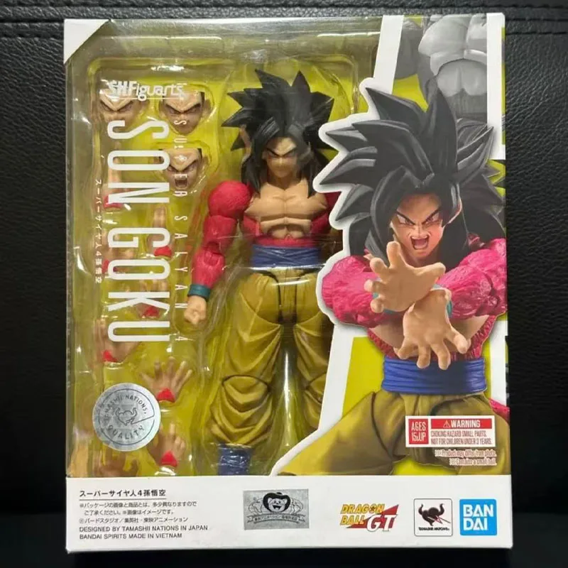 In Stock BANDAI Original Box Figuarts DRAGON-BALL VEGETA SSJ4 SON GOKU SSJ4 Action Figure Model Toy Gift for Kids view 6