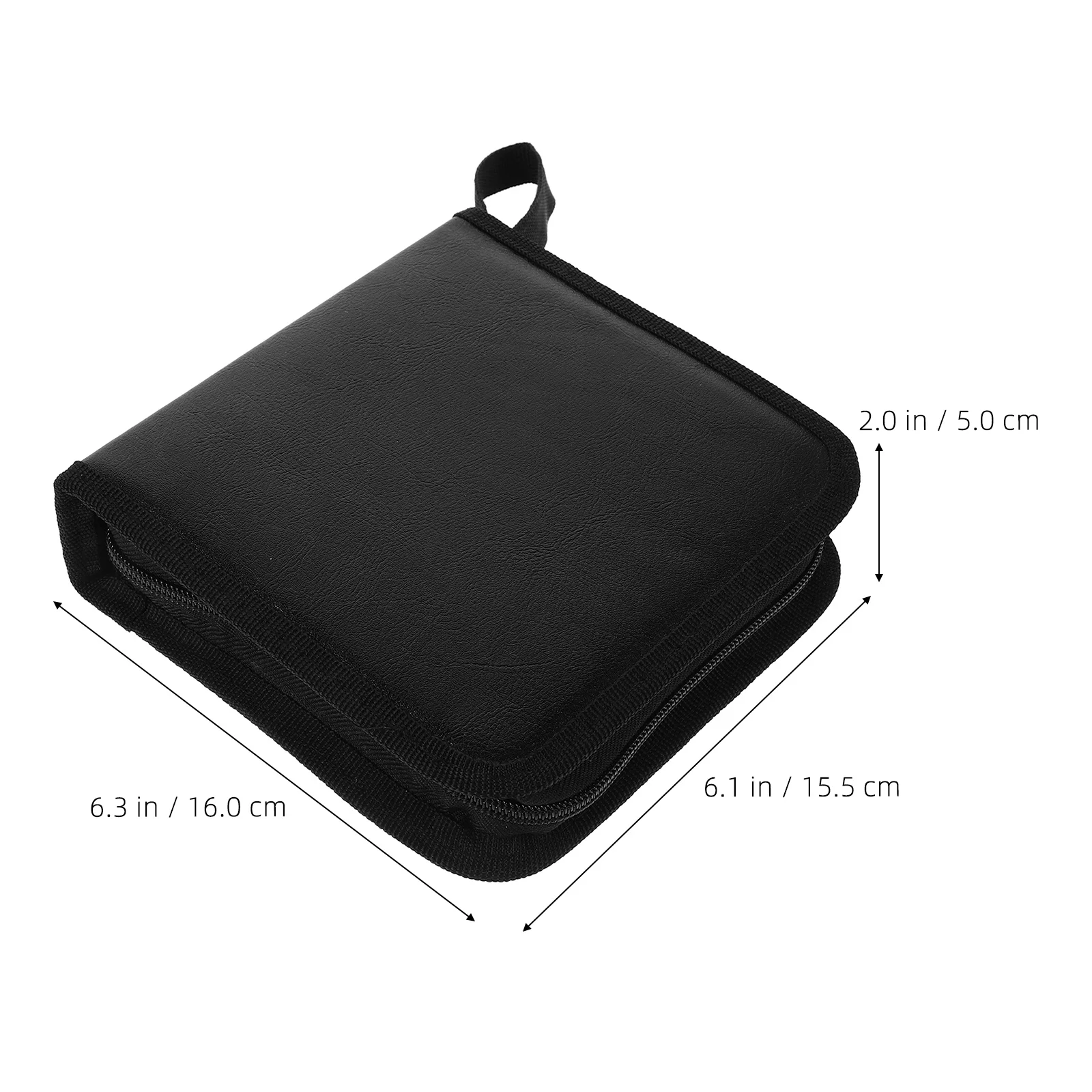 Tas Penyimpanan CD PU Kapasitas 40, Tempat Penyimpanan Disk, Organizer Anti Debu, Tas Jinjing Portabel untuk Musik, Game, Perjalanan, Kantong DVD