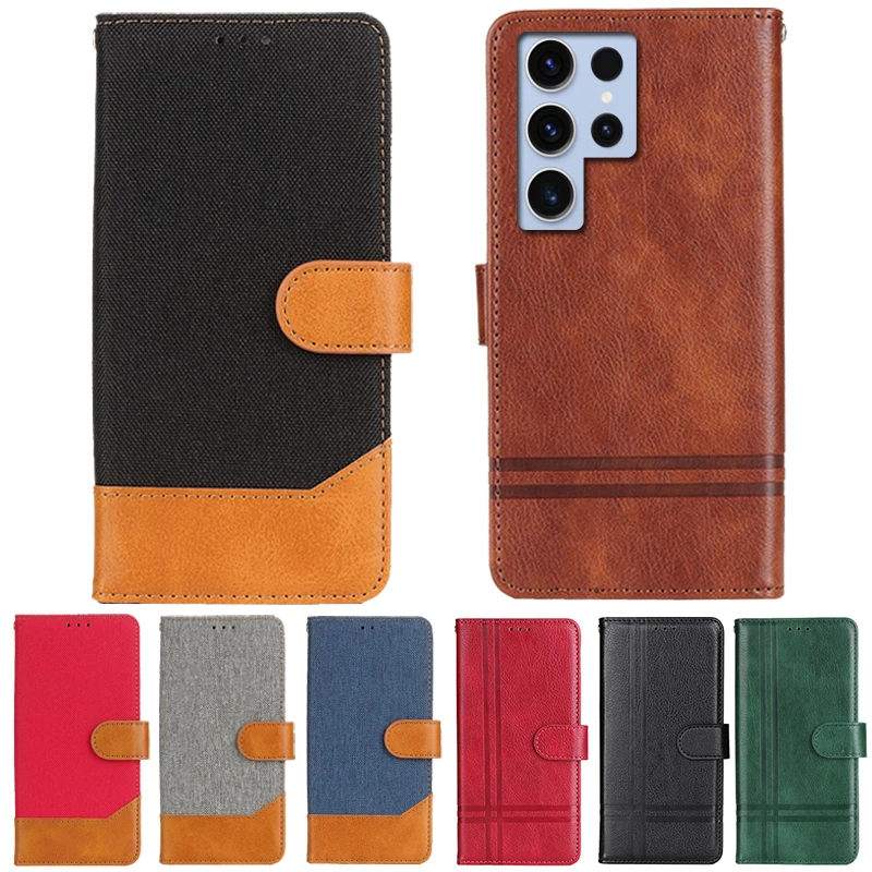 For Samsung Galaxy S23 Ultra Phone Etui Wallet Fundas For Samsung S23 Ultra GalaxyS23Ultra S918B S918N S918U S918U1 S918W Book