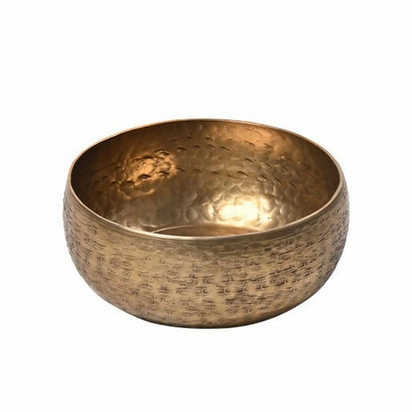 Lightweight Aluminum Decorative Planter Bowl Textured Metal Centerpiece for Dining Room Shelf Styling Decor