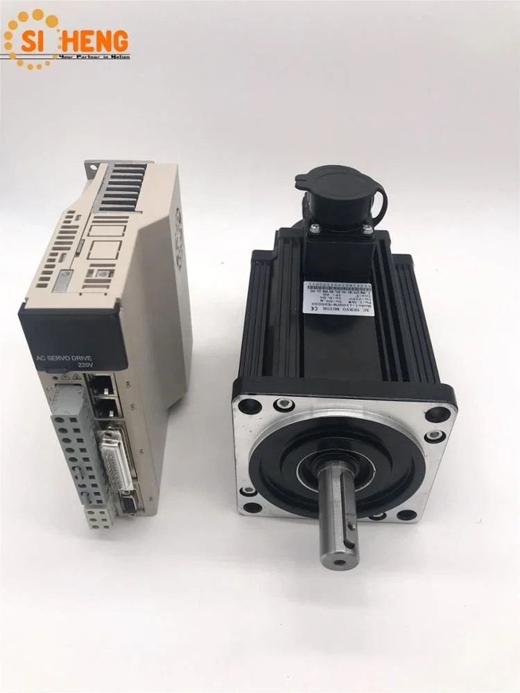 โรงงานมอเตอร์ซีเฮง มอเตอร์เซอร์โว AC 3 เฟส 3000 รอบต่อนาที 730 วัตต์ ขนาดหน้าแปลน 90 มม. แกน 16 มม. 220Vac แรงบิด 3.5 นิวตันเมตร พร้อมชุดไดรเวอร์สำหรับเครื่องพับ