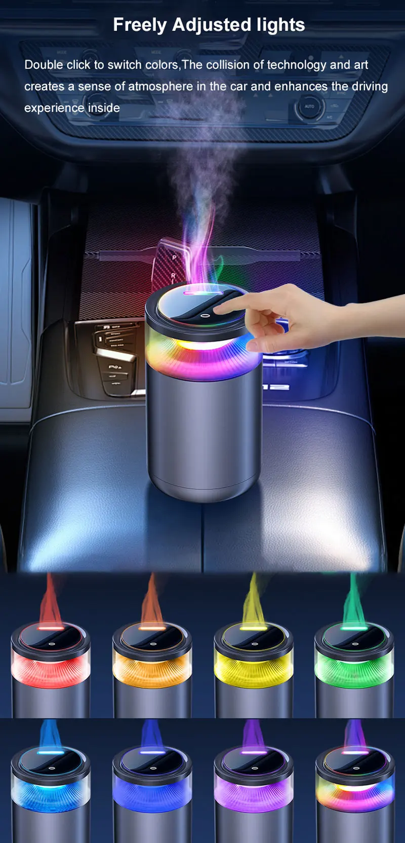 Car Air Freshener  Long Lasting Ultrasonic Vehicle Cloud Mist Perfume Diffuser Auto On/Off Fragrance Scents Spare Parts