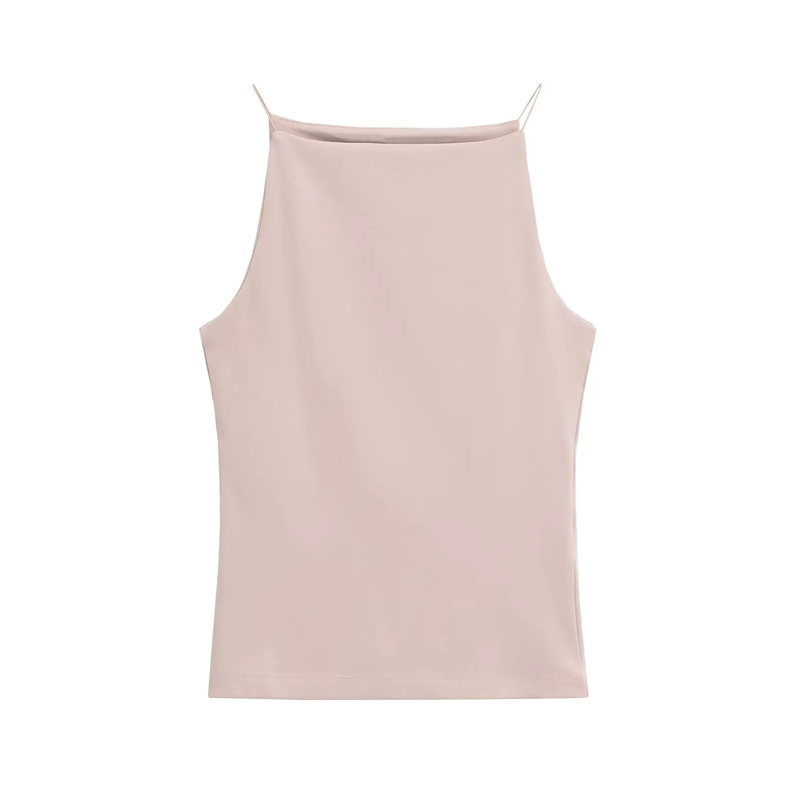 DUOPERI Women Fashion Solid Basic Camisole Thin Straps Square Neck Sleeveless Female Chic Lady Casual Tops Tank