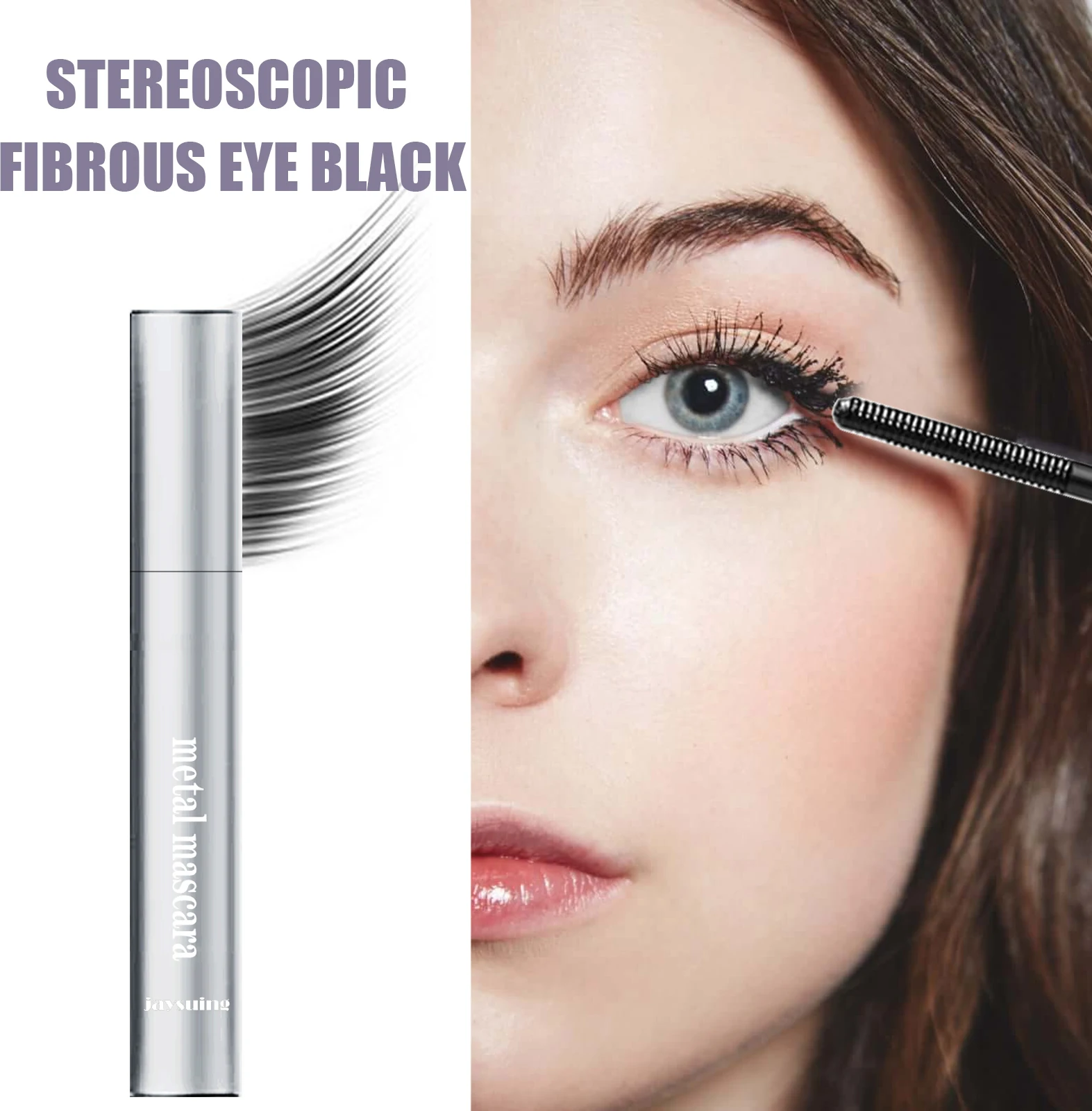 Curling Mascara verlängert voluminöse natürliche Wimpern, wisch festes, langlebiges, wasserdichtes schwarzes Wimpern-Make-up