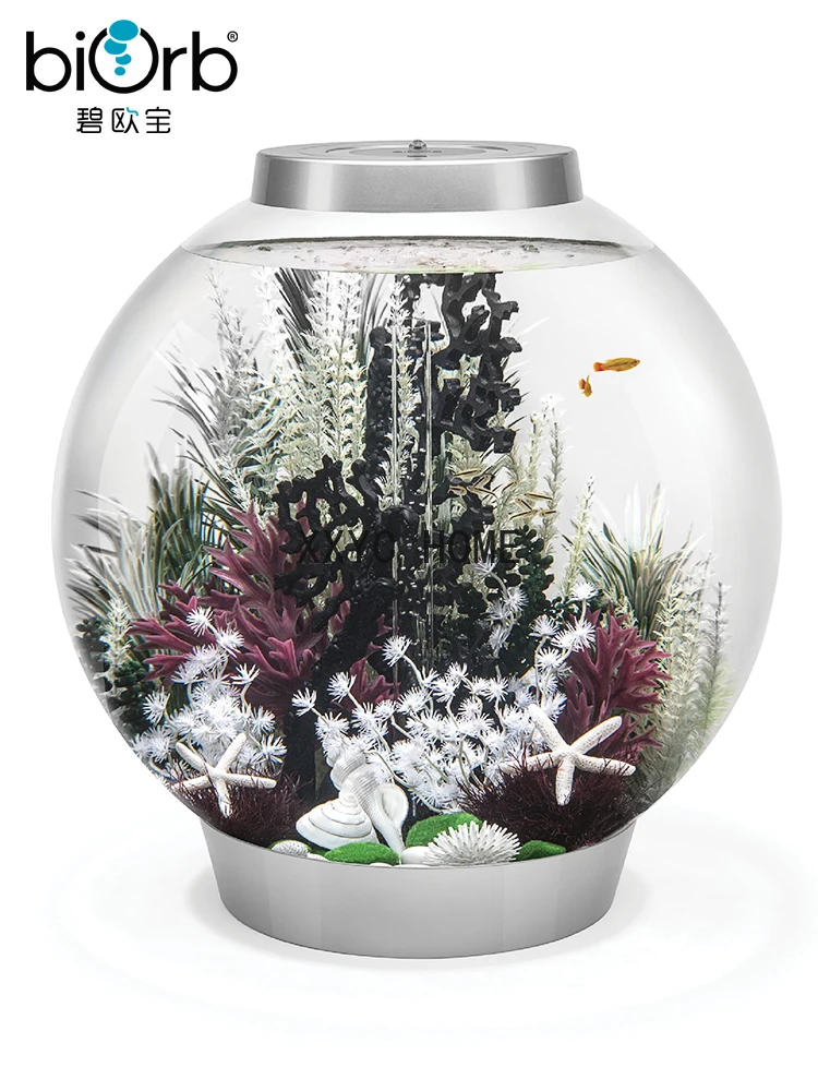 Acrylic Office round Fish Tank Living Room Creative Home Lazy Desktop