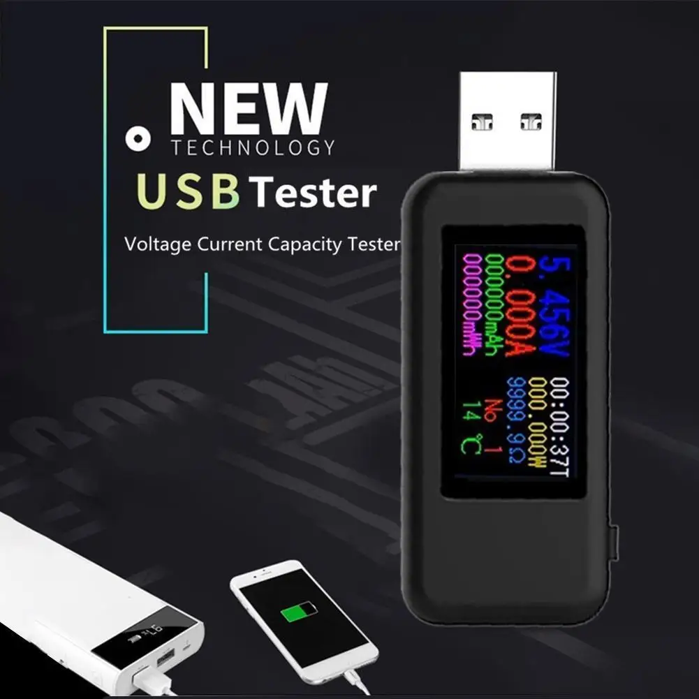 10 em 1 testador usb dc voltímetro digital amperimetro medidor de tensão atual amp volt amperímetro detector banco potência carregador indicador