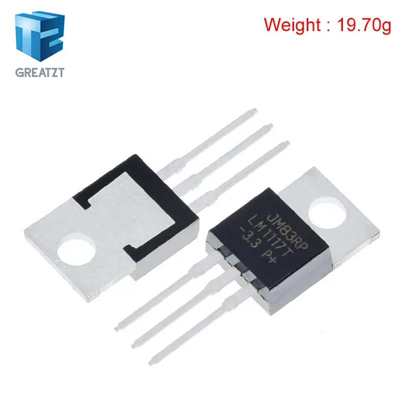 GREATZT 10PCS LM1117T-3.3 TO220 LM1117-3.3 LM1117T 3.3V LM1117 TO-220