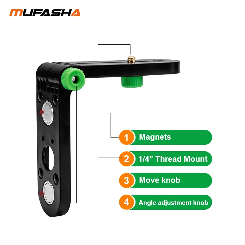 MUFASHA Magnetic Foldable Level Holder Strong Magnetism For Convenient Storage