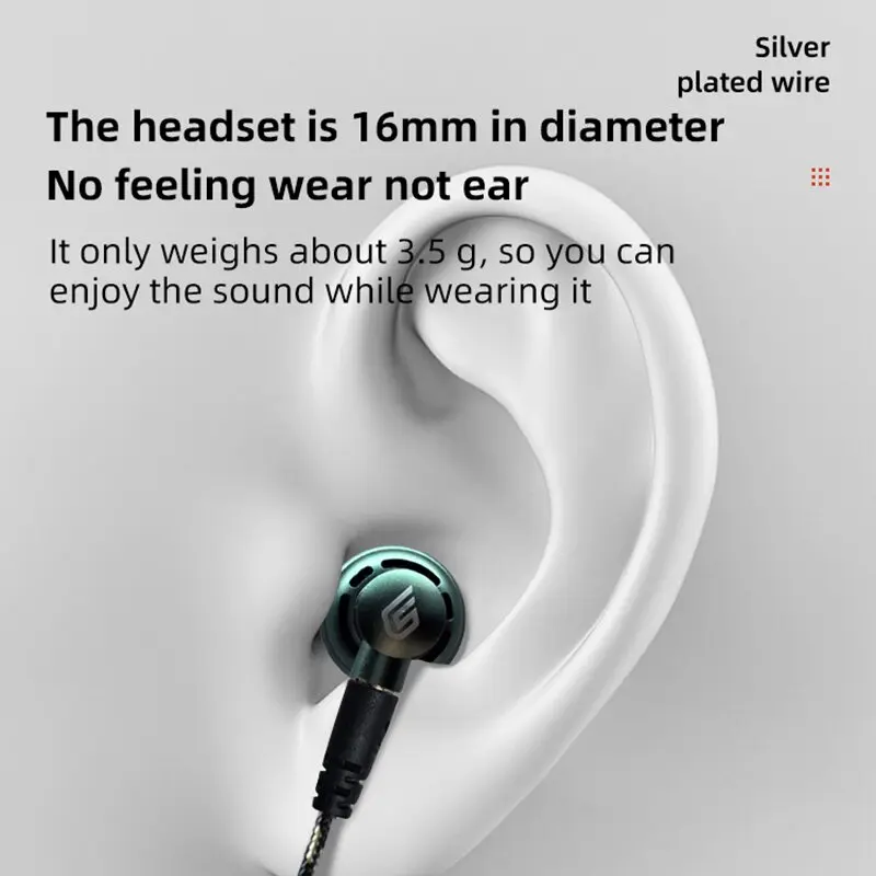 LUN SHENG YE05 In Ear Flat Head Plug Earphones 14.2mm HIFI Wired Flat Headset Sport Open-Type Gaming Headphone For mmcx Cable