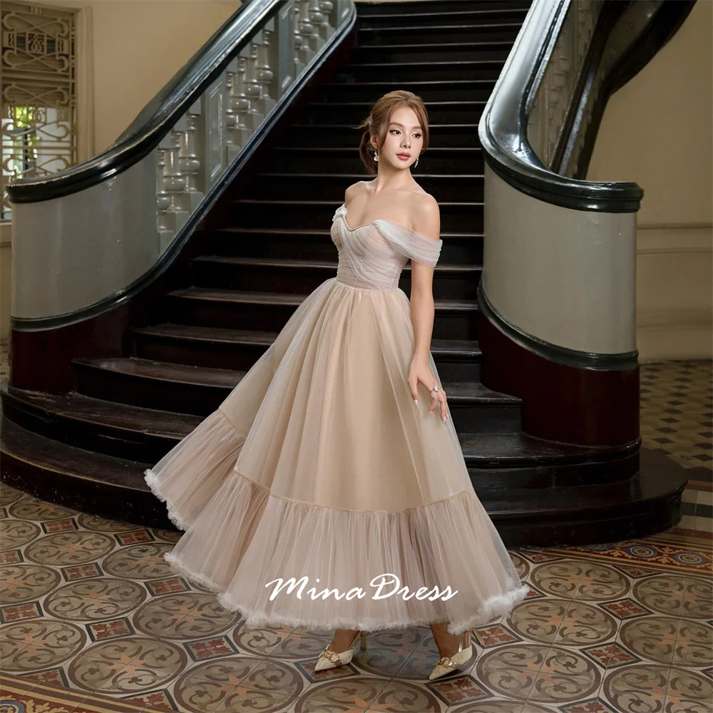 

Mina Fall Shoulders Prom Dress Back-length Elegant Womens Dresses for Special Occasions Customized Feather Evening Luxury Dress