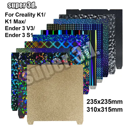 Placa de construcción magnética PEI Creality K1 Max, cama K1C Creality k1, placa de construcción H1H PEO PEY, hoja lisa 235x235 310x315 Ender 3 V3 Se