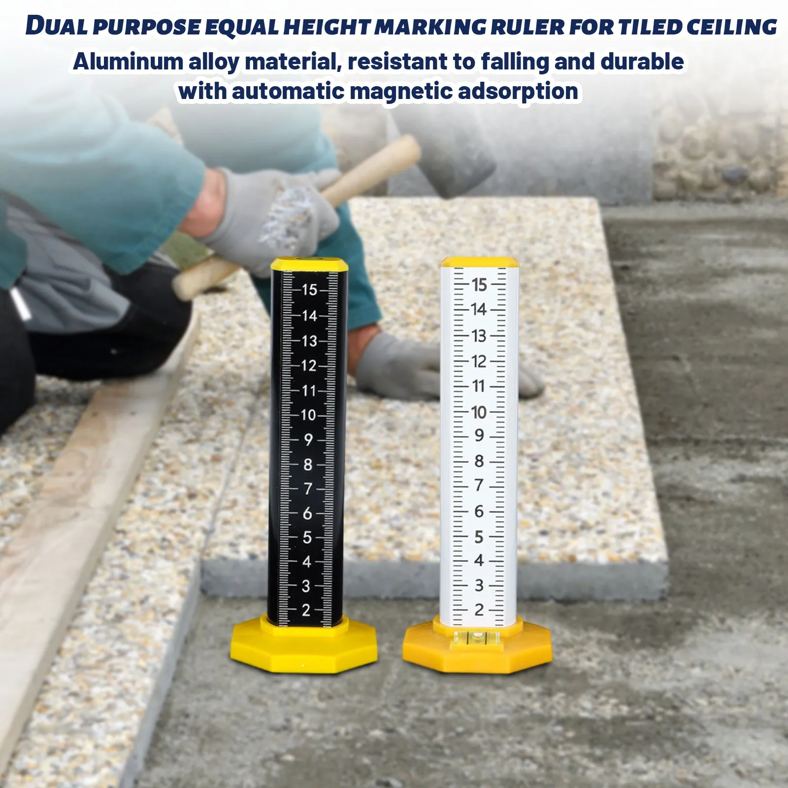 Equal Height Horizontals Position Ruler High-Definition Scale Ruler Lay Floor Tiles Gradienter Professional Floor Align Tool