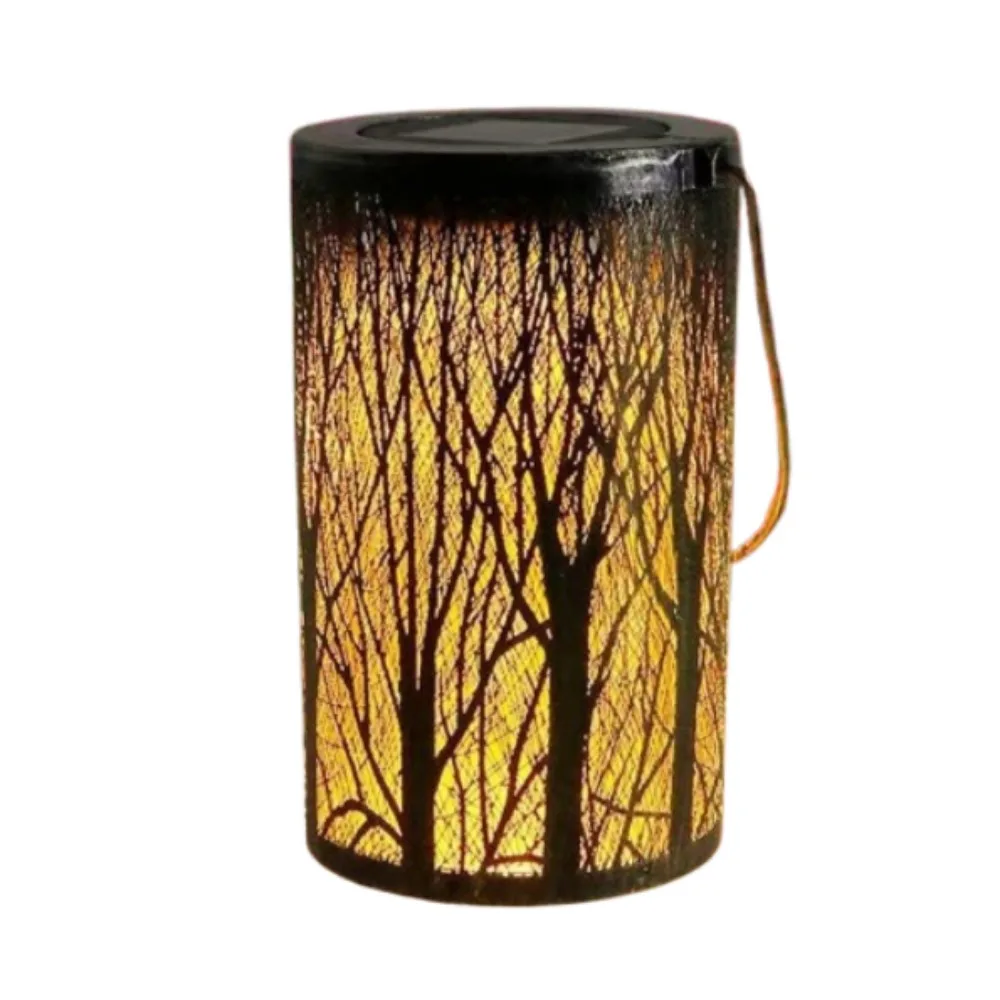 

Butterfly/Flower Hanging Solar Lanterns Portable Solar Powered Solar Wind Chime Lamp Vintage Hollow Out Solar Projection Lamp