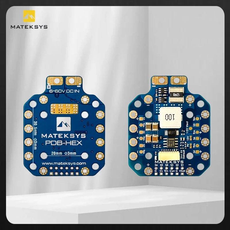 

MATEK PDB-HEX 2-12S 5A 5V/9V/12V BEC Плата распределения питания PDB Выходы Высокоточный датчик тока для гоночного дрона FPV