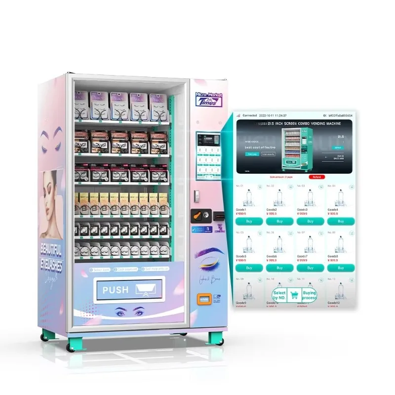 Hotel Subway Station Shopping Mall Snack Drink General Items Cosmetic Vending Machine Multiple Payment Options Remote Monitoring