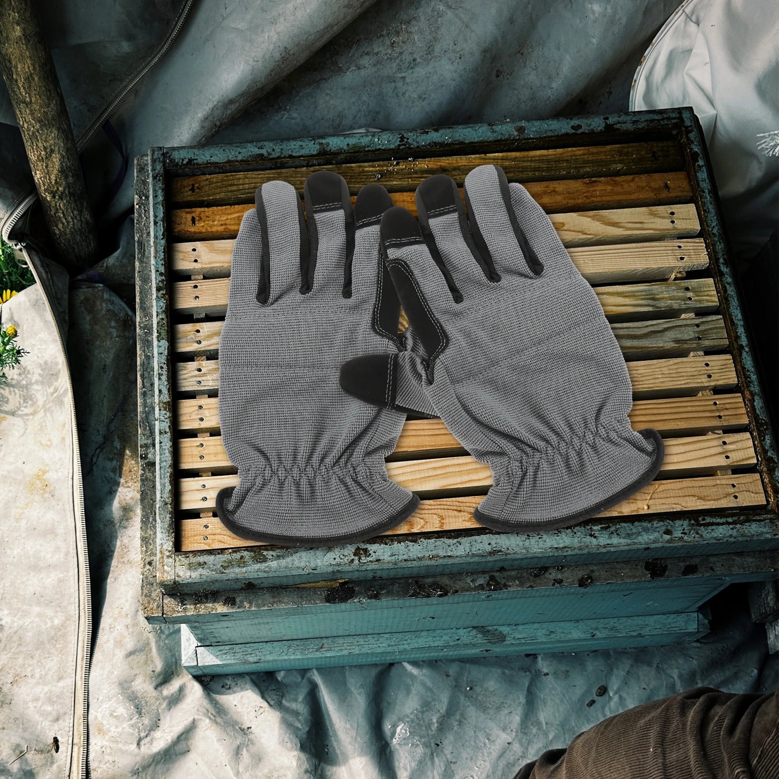 

1Pair Multipurpose Garden Safety Gloves Flexible Puncture-Proof Work Gloves for Planting Climbing Weeding and Outdoor Gardening