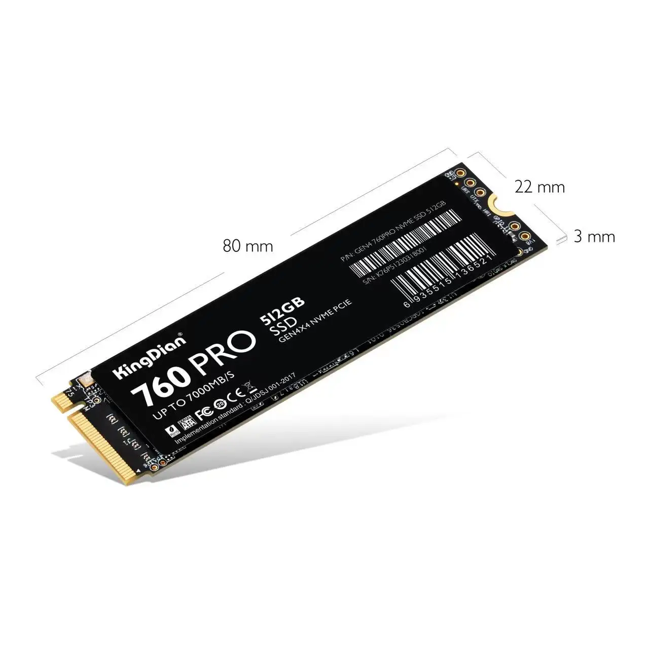 Imagem -06 - Kingdian-jogo Interno Solid State Drive 2tb Nvme Funciona com Playstation 5ps5gen4 Pcie M.2 2280 até 7.035 Mbps