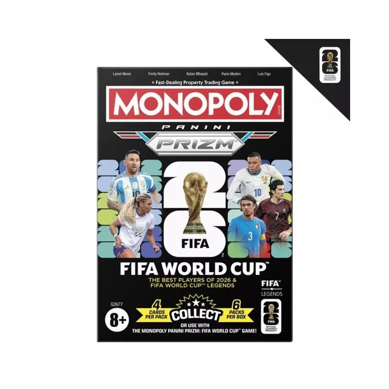 Genuine Panini Monopoly 2026 Fifa World Cup Prizm Soccer Trading Cards Official Licensed Blaster Box Collectors Fan Surprise