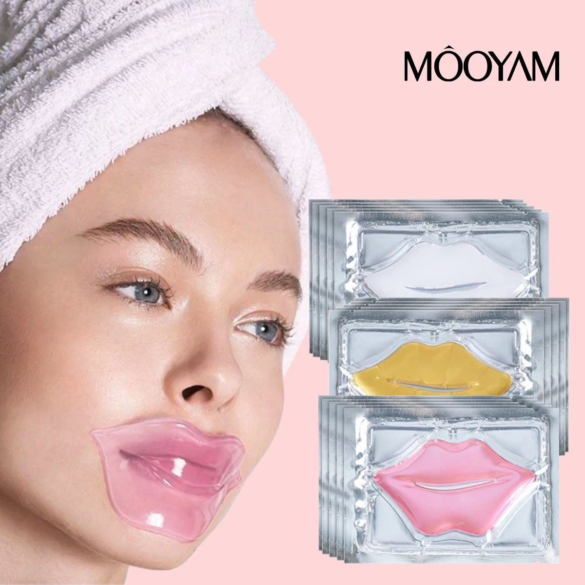 15/30/45/60/90pcs Lip Mask Set for Women - Hyaluronic Acid Infused, Moisturizing & Exfoliating Crystal Lip Care Patches