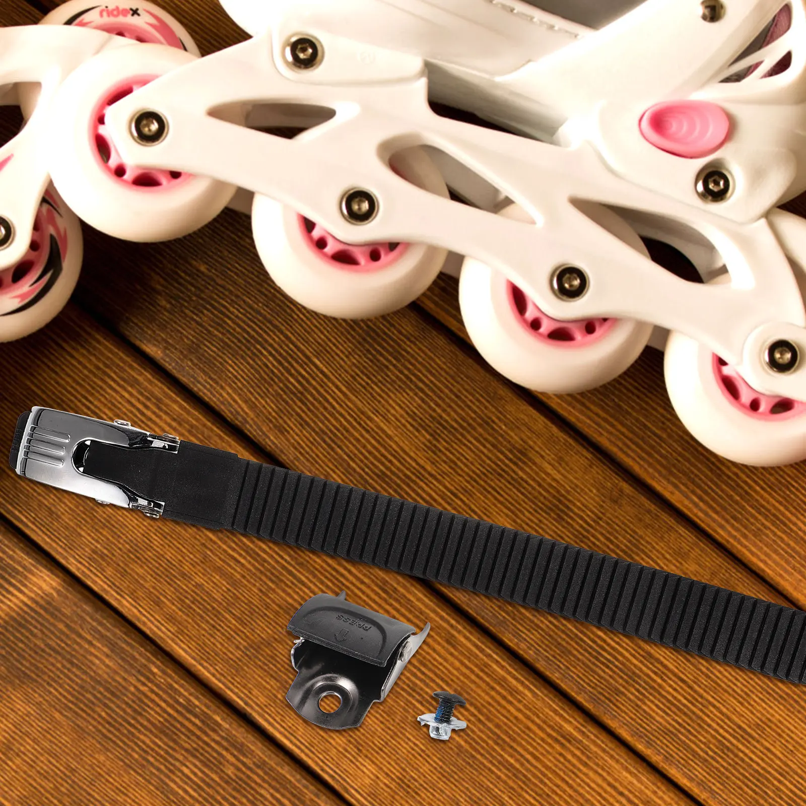 

1Set Roller Skate Buckle Strap Strong Replaceable Fixing Buckle Compatible with Skating Shoes Accessories Skate Fixing Strap