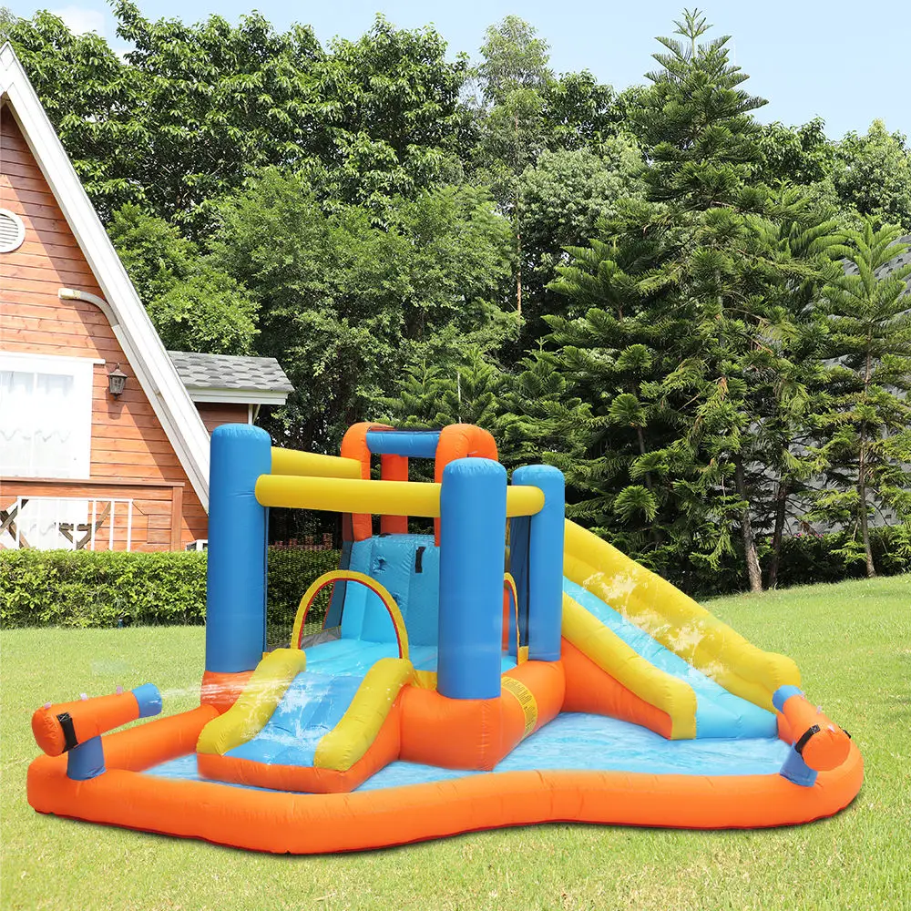 Kids Moon Inflatable Moonwalk Water Jumper Bouncer Bouncy Castle Jumping Bounce House Inflatable Water Slide