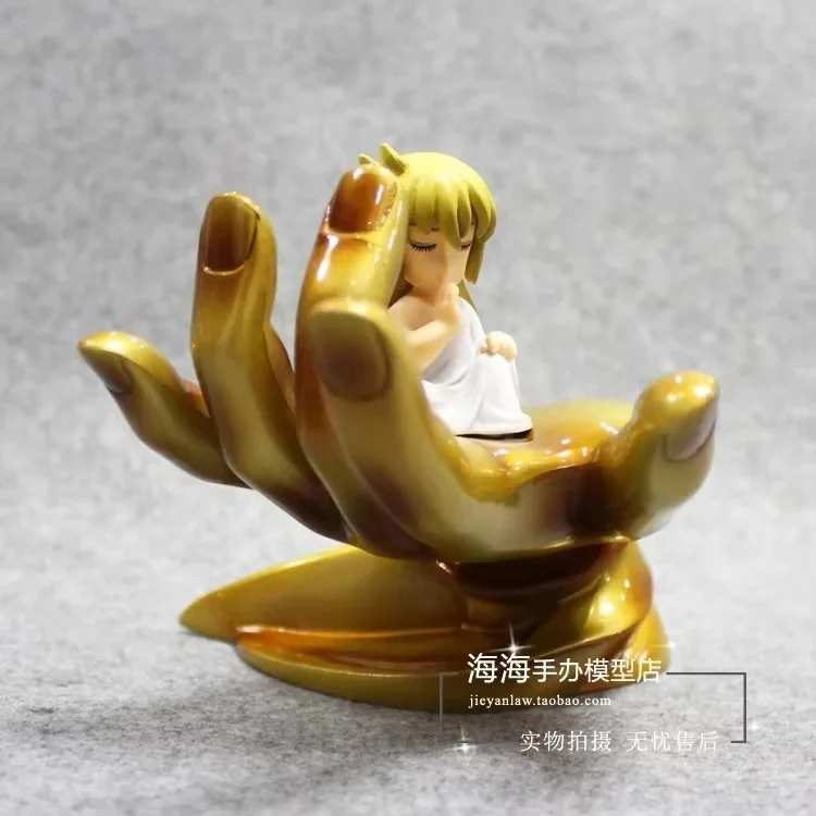 Original Figure Saint Seiya Childhood Virgo Shaka Sakya With Buddha Hand Platform Pvc Statue Decoration Model Toy Birthday Gift