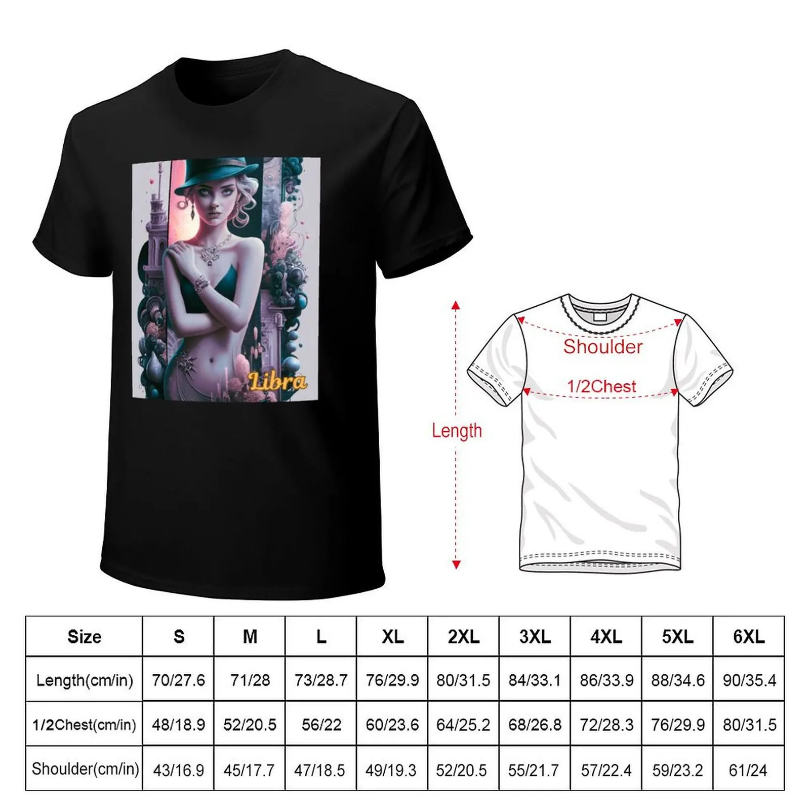Libra Zodiac, whimsical lady, libra girl sexy T-Shirt High Elasticity Sports T-Shirt