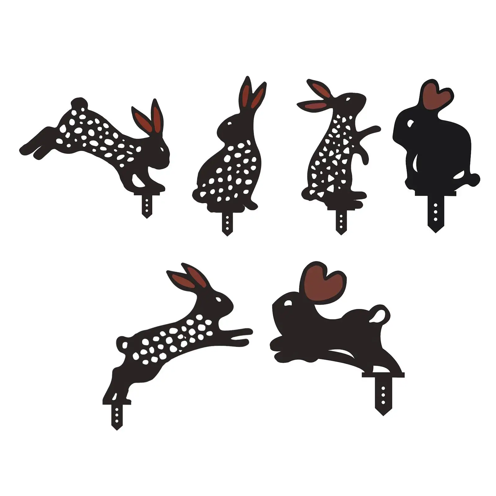 Bunny Party Decorations Acrylic Rabbit Lawn Sign Stakes Metal Garden Decor for Decorative Garden Accessories and Outdoor Spaces